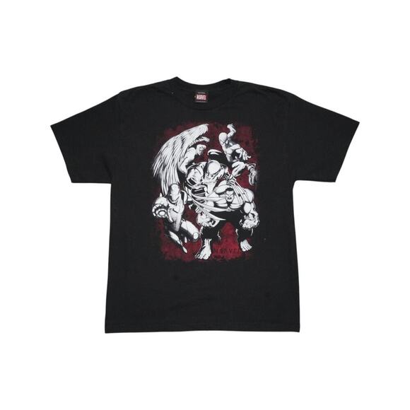 Vintage Marvel Comics Black Graphic Tee – Avengers X-Men Superhero Mashup – XL - Picture 1 of 2